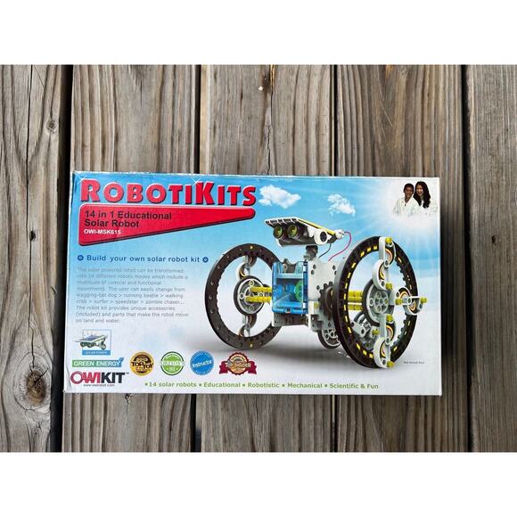 2013 Robotikits 14 In 1 Educational Solor Powered Robot Kit (Age 10+) - Picture 1 of 4